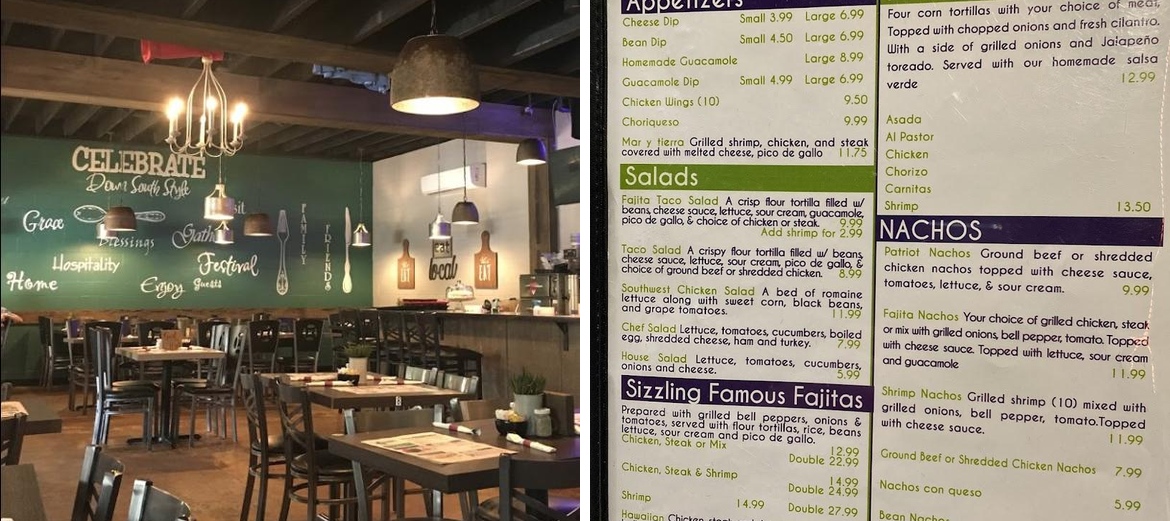 The Crazy Donkey Mexican Grill Menu